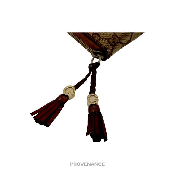 🔴 Gucci Long Wallet - GG Canvas with Tassels - Picture 3 of 8